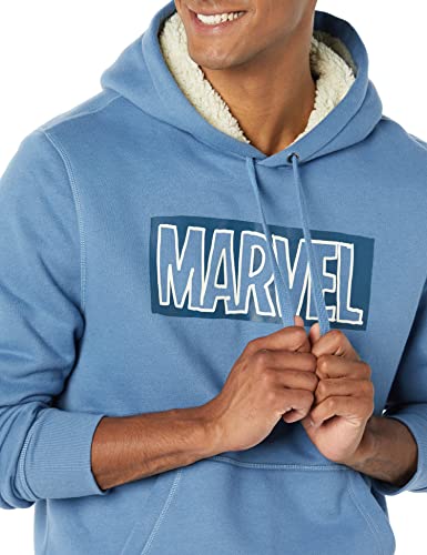 Men's Disney/Marvel Sherpa-Lined Pullover Hoodie Sweatshirt (Large)
