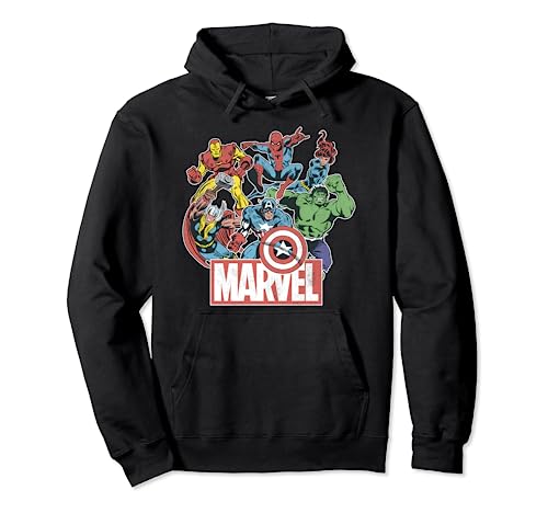 Avengers Retro Comic Graphic Pullover Hoodie
