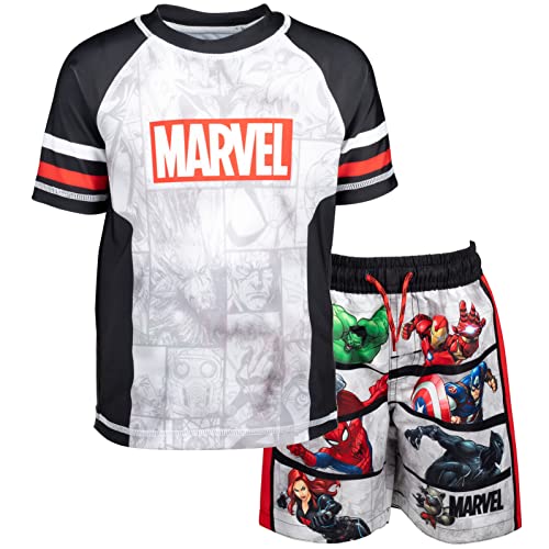 Avengers Spider-Man Iron Man Thor Boys Swimsuit Set