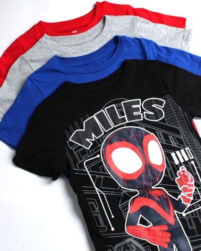 Spider-Man T-Shirt 4 Pack - Boys Spider-Verse Tee
