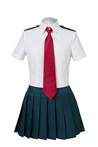 Cosplay Life My Hero MHA Ochaco Uraraka Cosplay Costume Ochako Tsuyu Blazer Suit School Uniform Unisex Adult (3XL)