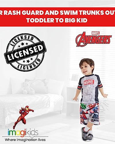 Avengers Spider-Man Iron Man Thor Boys Swimsuit Set