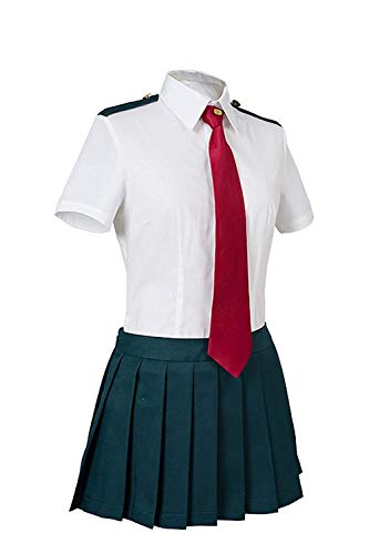 Cosplay Life My Hero MHA Ochaco Uraraka Cosplay Costume Ochako Tsuyu Blazer Suit School Uniform Unisex Adult (3XL)