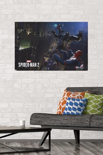 Trends International Marvel's Spider-Man 2 - Fight with Venom Wall Poster, 22.37" x 34.00", Premium Unframed Version