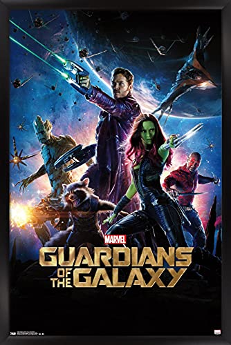 Trends International Marvel Cinematic Universe - Guardians of the Galaxy - One Sheet Wall Poster, 22.375" x 34", Black Framed Version