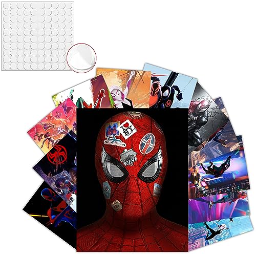 moriso Teens Hero Cartoon Posters (12 Pack with Wall Collage Kit) 14" x 11" Super Hero Poster Art Print Home Living Room Wall Decoration Room Decor Unframed