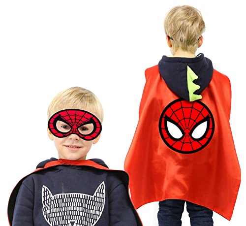 VOSOE Superhero Capes and Masks Cosplay Costumes Birthday Party Christmas Halloween Dress up Gift for Kids (Hulk 5 Sets)