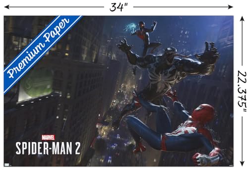 Trends International Marvel's Spider-Man 2 - Fight with Venom Wall Poster, 22.37" x 34.00", Premium Unframed Version
