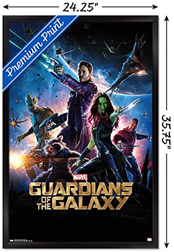 Trends International Marvel Cinematic Universe - Guardians of the Galaxy - One Sheet Wall Poster, 22.375" x 34", Black Framed Version