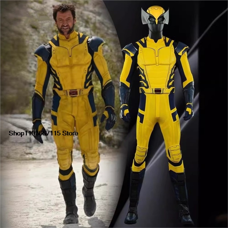 New Deadpool 3 Wolverine Cosplay Costume Superhero Cosplay Zentai Full Set With Bosysuit Shoes Handmade Halloween Man Outfit