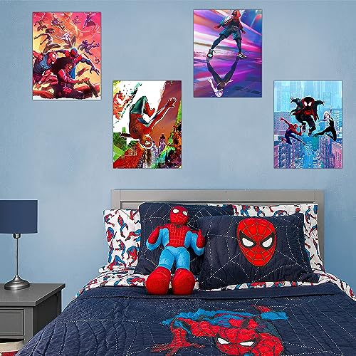 moriso Teens Hero Cartoon Posters (12 Pack with Wall Collage Kit) 14" x 11" Super Hero Poster Art Print Home Living Room Wall Decoration Room Decor Unframed