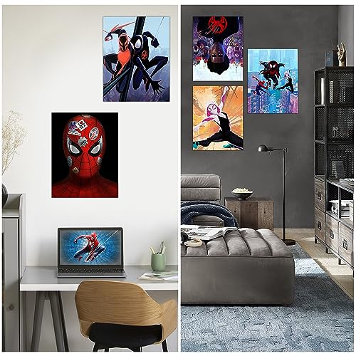 moriso Teens Hero Cartoon Posters (12 Pack with Wall Collage Kit) 14" x 11" Super Hero Poster Art Print Home Living Room Wall Decoration Room Decor Unframed