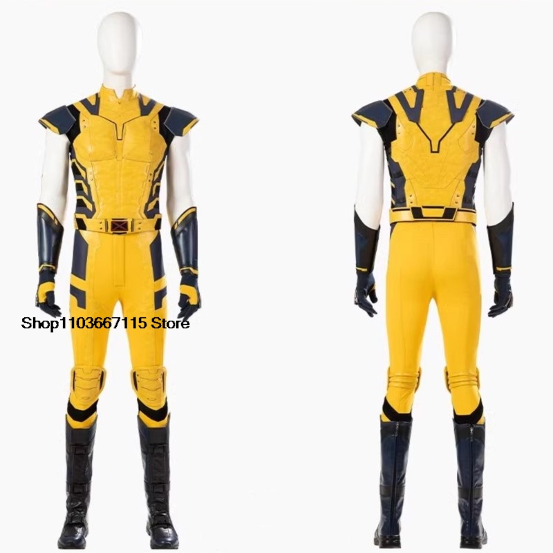 New Deadpool 3 Wolverine Cosplay Costume Superhero Cosplay Zentai Full Set With Bosysuit Shoes Handmade Halloween Man Outfit