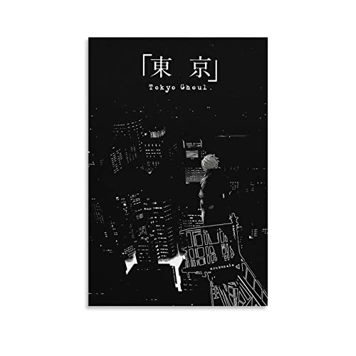 LIUBO Anime Poster Tokyo Ghoul Kaneki Poster Canvas Wall Art Room Aesthetic Bedroom Decor Posters 16x24inch(40x60cm)