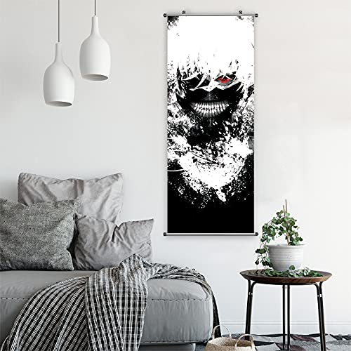 CosInStyle Anime Scroll Poster for Kaneki Ken - Fabric Prints 100 cm x 40 cm | Premium and Artistic Anime Theme Gift | Japanese Manga Hanging Wall Art Room Decor