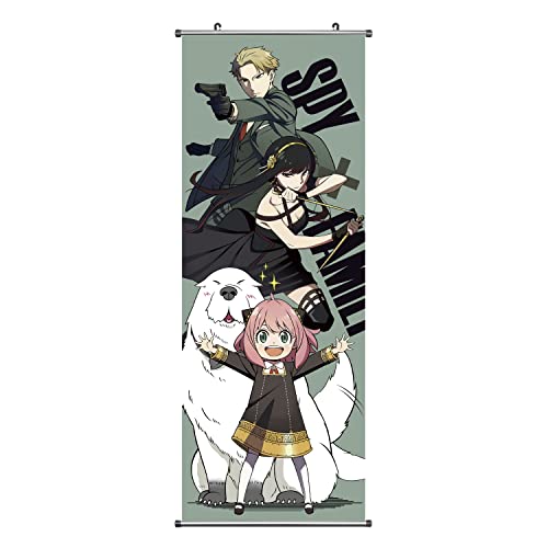 COSPLAY STUDIO Original Creativity Scroll Poster - Fabric Prints 100 cm x 40 cm | Premium and Artistic Anime Theme Gift | Japanese Manga Anya Hanging Wall Art Room Decor
