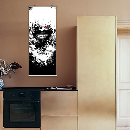 CosInStyle Anime Scroll Poster for Kaneki Ken - Fabric Prints 100 cm x 40 cm | Premium and Artistic Anime Theme Gift | Japanese Manga Hanging Wall Art Room Decor
