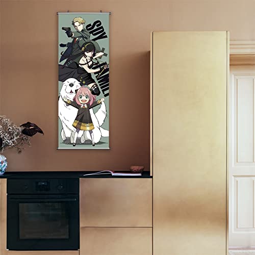 COSPLAY STUDIO Original Creativity Scroll Poster - Fabric Prints 100 cm x 40 cm | Premium and Artistic Anime Theme Gift | Japanese Manga Anya Hanging Wall Art Room Decor
