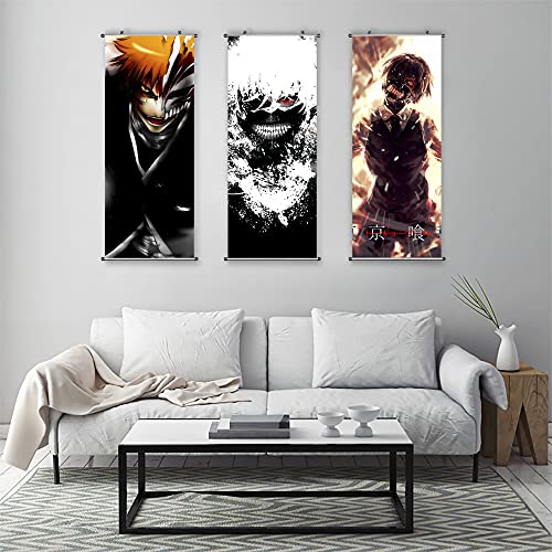 CosInStyle Anime Scroll Poster for Kaneki Ken - Fabric Prints 100 cm x 40 cm | Premium and Artistic Anime Theme Gift | Japanese Manga Hanging Wall Art Room Decor