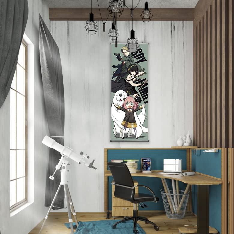COSPLAY STUDIO Original Creativity Scroll Poster - Fabric Prints 100 cm x 40 cm | Premium and Artistic Anime Theme Gift | Japanese Manga Anya Hanging Wall Art Room Decor