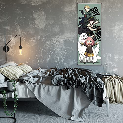 COSPLAY STUDIO Original Creativity Scroll Poster - Fabric Prints 100 cm x 40 cm | Premium and Artistic Anime Theme Gift | Japanese Manga Anya Hanging Wall Art Room Decor