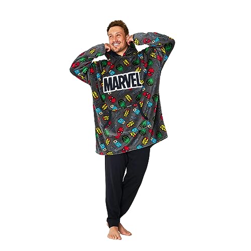 MARVEL Hoodie Blanket, Oversized Soft Hooded Wearable Blanket