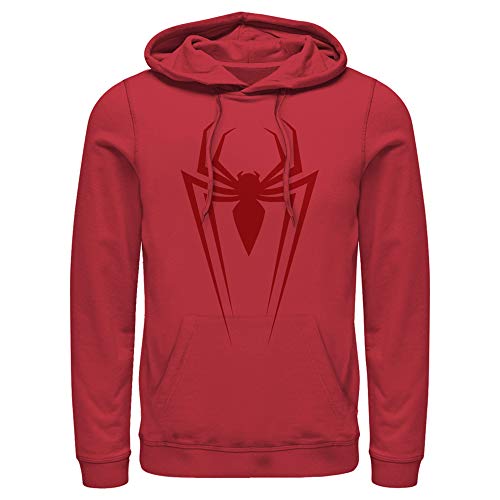 Men's Spider-Man Icon Badge Hoodie - Red - Large