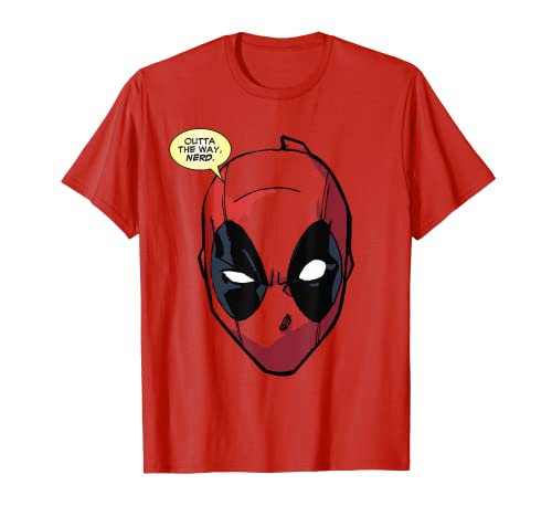Marvel Deadpool Mask Outta The Way Nerd T-Shirt
