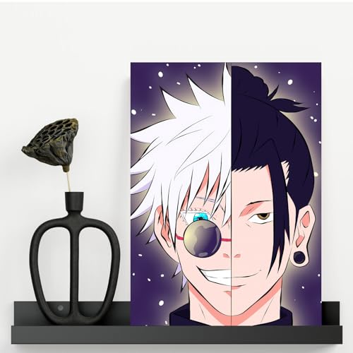 hey50 JJK Anime Poster Jujutsu Canvas Kaisen Wall Art HD Print Gojo Poster for Anime Fans Best Gift 12×16 in