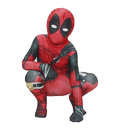 Koveinc Unisex Superhero Bodysuit Halloween Cosplay Costumes Kids 3D Style L