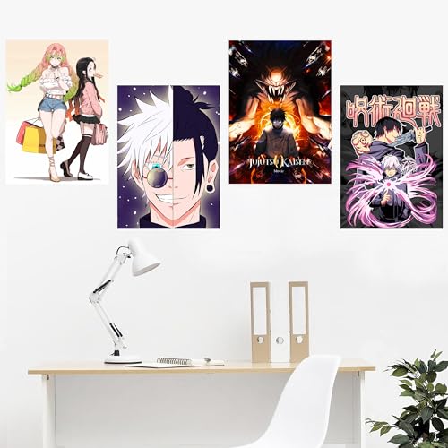 hey50 JJK Anime Poster Jujutsu Canvas Kaisen Wall Art HD Print Gojo Poster for Anime Fans Best Gift 12×16 in