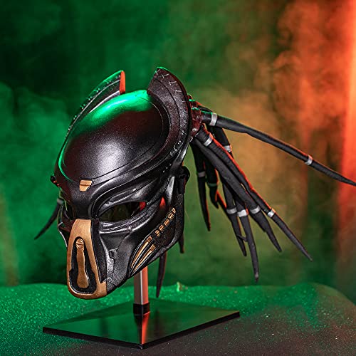 Karc Predator Mask Movie Game 1:1 Helmet Resin Black Relica for Men Halloween Cosplay Costume