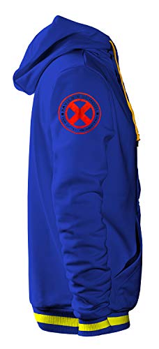 Marvel X-Men 90's Blue Full Zip Hoodie Sweatshirt