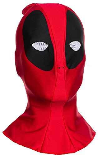 Rubie's mens Deadpool Adult Overhead Fabric Costume Mask, As Shown, One Size US