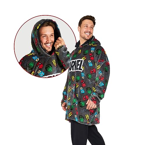 MARVEL Hoodie Blanket, Oversized Soft Hooded Wearable Blanket