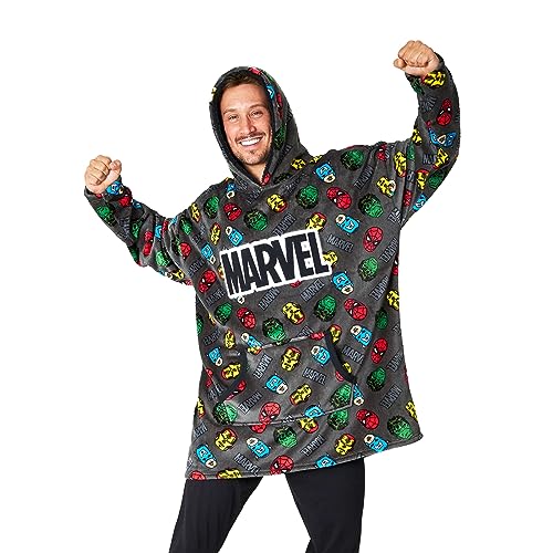 MARVEL Hoodie Blanket, Oversized Soft Hooded Wearable Blanket