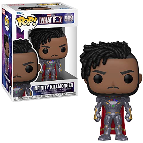 Funko Pop! Marvel: What If...? Set - 6 Figure Set: Infinity Ultron, Frost Giant Loki, Queen General Ramonda, Gamora with Blade of Thanos, Infinity Killmonger Reaching, and Captain Carter Stealth Suit