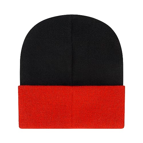 Marvel Deadpool Beanie Hat, LED Light Up Winter Knit Cap with Logo and Cuff, Multicolor, One Size