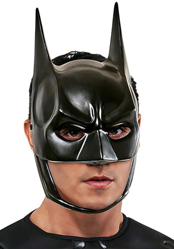 Rubie's Adult DC The Flash Movie Batman Plastic Half-Mask, As Shown, One Size