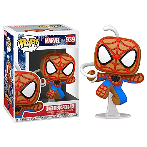 Funko POP Marvel: Gingerbread Spider-Man, Multicolor, 4 inches, (50664)