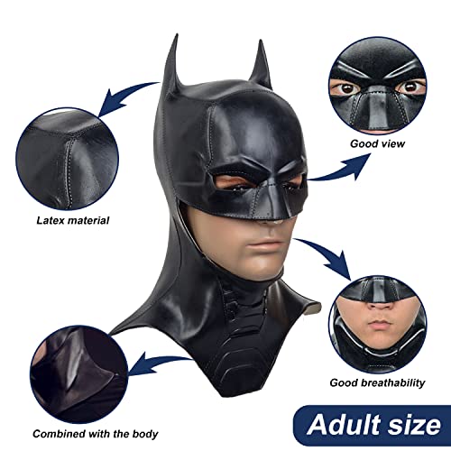 HugOutdoor Halloween Cosplay Man Cool Mask Movie Knight Superhero Costume Accessories Latex Masks Adult Size