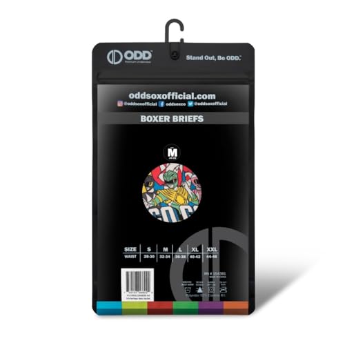 Odd Sox Men's Boxer Brief, Go Go Power Rangers, Fun Novelty Underwear, XX-Large