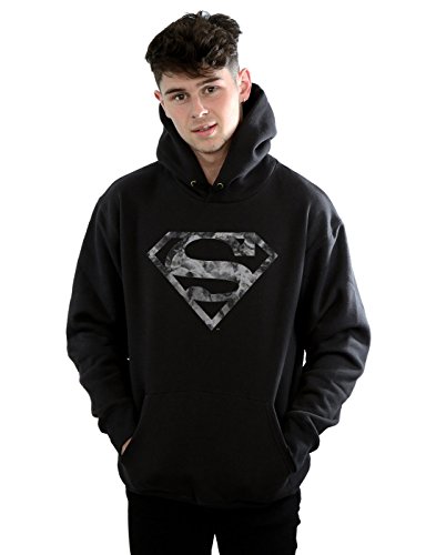 Superman Logo Hoodie Large Black - DC Comics Men's
