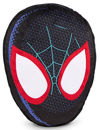 Disney Marvel Spiderman Spider-Verse Shaped Decorative Pillow - Kids Super Soft Throw Plush Pillow - Measures 15 Inches (Official Marvel Product)