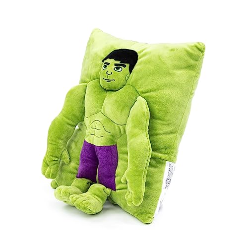 Jay Franco Marvel Spidey & His Amazing Friends Hulk 3D Snuggle Plush Pillow - Super Soft Green Avengers Pillow - Measures 15 Inches