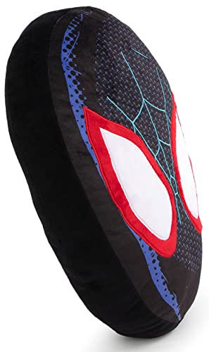 Disney Marvel Spiderman Spider-Verse Shaped Decorative Pillow - Kids Super Soft Throw Plush Pillow - Measures 15 Inches (Official Marvel Product)
