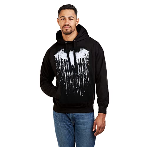 Batman Paint Men's Pullover Hoodie - Small Black