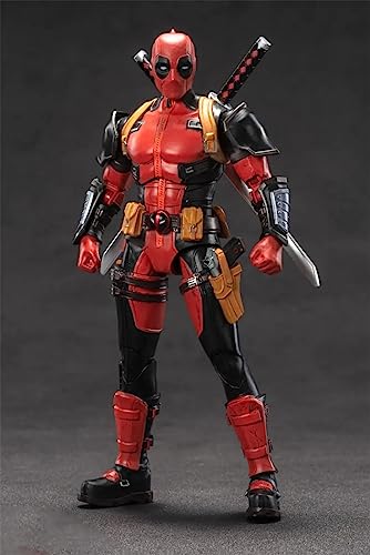 KUOMISUL 7 Inch Deɑdpool Action Figure,Exquisite Painting Collectible Toy with Lots of Accessories (1/10 Scale)
