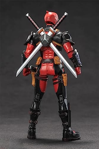 KUOMISUL 7 Inch Deɑdpool Action Figure,Exquisite Painting Collectible Toy with Lots of Accessories (1/10 Scale)