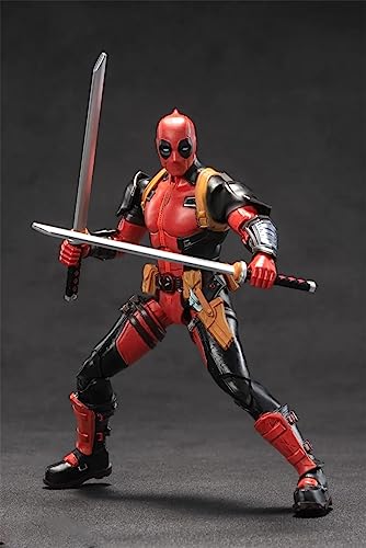 KUOMISUL 7 Inch Deɑdpool Action Figure,Exquisite Painting Collectible Toy with Lots of Accessories (1/10 Scale)